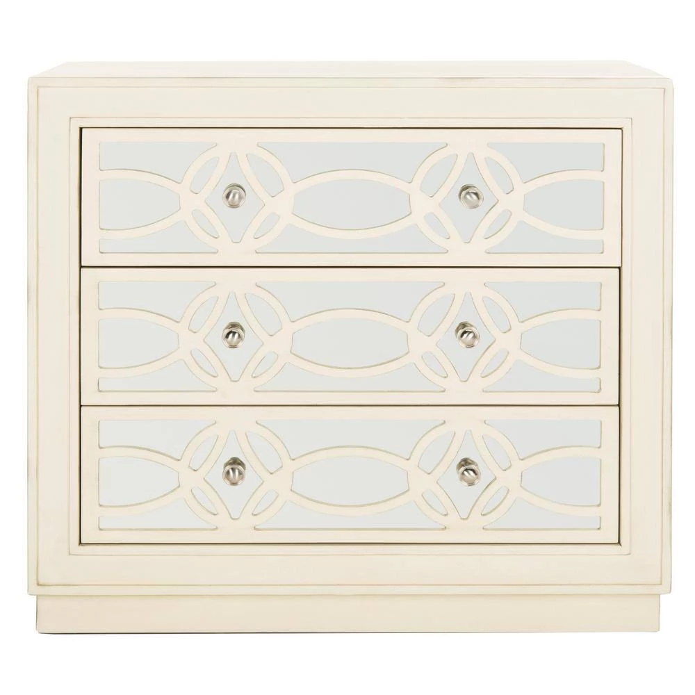 Catalina 3-Drawer Off-White Nightstand Chest by SAFAVIEH 8 Catalina 3-Drawer Off-White Nightstand Chest by SAFAVIEH - Image 6
