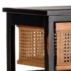 Jackson 5-Drawer Black Chest by SAFAVIEH -Safavieh Sales Store antique black cane drawers safavieh accent cabinets amh6504b 1f 1000