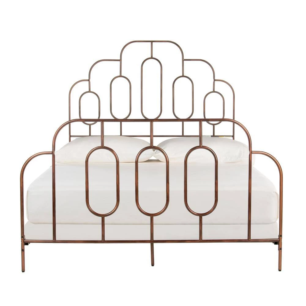 Paloma Bronze Metal Queen Platform Bed by SAFAVIEH 8 Paloma Bronze Metal Queen Platform Bed by SAFAVIEH - Image 7