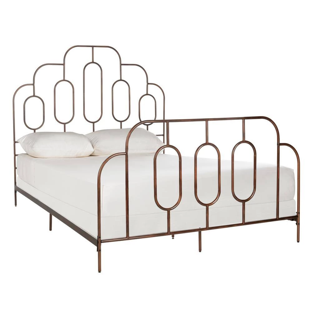 Paloma Bronze Metal Queen Platform Bed by SAFAVIEH 5 Paloma Bronze Metal Queen Platform Bed by SAFAVIEH - Image 4