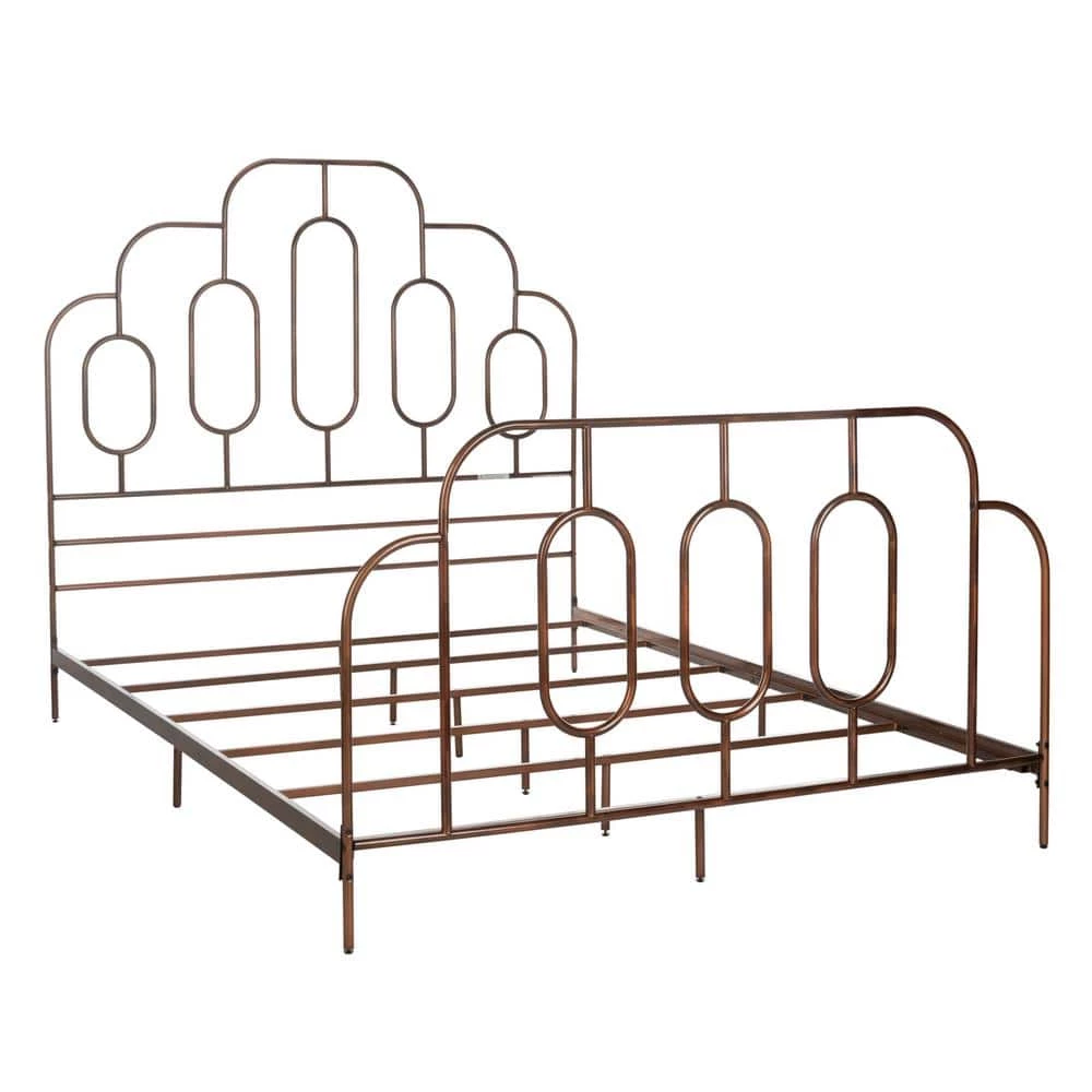 Paloma Bronze Metal Queen Platform Bed by SAFAVIEH 4 Paloma Bronze Metal Queen Platform Bed by SAFAVIEH - Image 3
