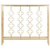 Carolina 8 in. Gold/Glass Console Table by SAFAVIEH 2 Carolina 8 in. Gold/Glass Console Table by SAFAVIEH -Safavieh Sales Store antique gold leaf safavieh console tables fox2575a 64 1000