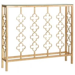 Carolina 8 in. Gold/Glass Console Table by SAFAVIEH -Safavieh Sales Store antique gold leaf safavieh console tables fox2575a c3 1000
