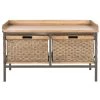 Nah Brown Storage Entryway Bench by SAFAVIEH -Safavieh Sales Store antique pewter medium oak safavieh dining benches amh6528c 64 1000