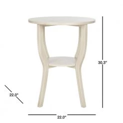 Rhodes Off-White End Table by SAFAVIEH -Safavieh Sales Store antique white safavieh end side tables amh6617c 40 1000
