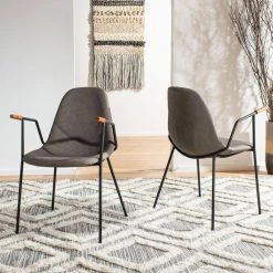 Tanner Ash/Black Dining Chair (Set of 2) by SAFAVIEH -Safavieh Sales Store ash black safavieh dining chairs dch3001c set2 31 1000
