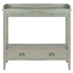Peter 36 in. 4-Drawer Gray Wood Console Table by SAFAVIEH