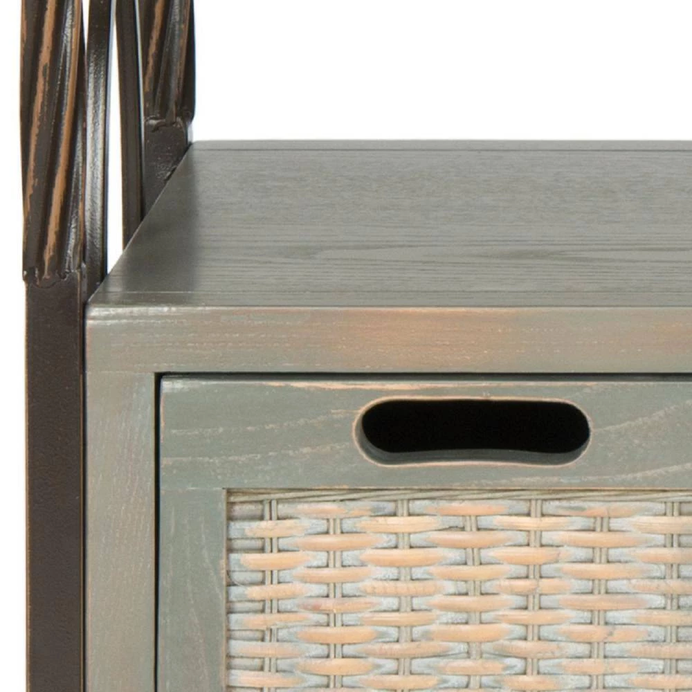 Joshua 36 in. 3-Drawer Gray Wood Console Table by SAFAVIEH 7 Joshua 36 in. 3-Drawer Gray Wood Console Table by SAFAVIEH - Image 5