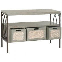 Joshua 36 in. 3-Drawer Gray Wood Console Table by SAFAVIEH 10 Joshua 36 in. 3-Drawer Gray Wood Console Table by SAFAVIEH -Safavieh Sales Store ash grey safavieh console tables amh6532b c3 1000