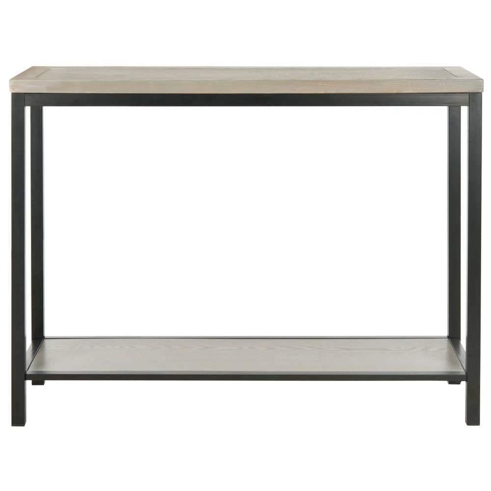 Dennis 42 in. Gray/Black Wood Console Table by SAFAVIEH 3 Dennis 42 in. Gray/Black Wood Console Table by SAFAVIEH