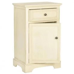 Jarome White/Cream End Table by SAFAVIEH -Safavieh Sales Store barley safavieh end side tables amh6627d c3 1000