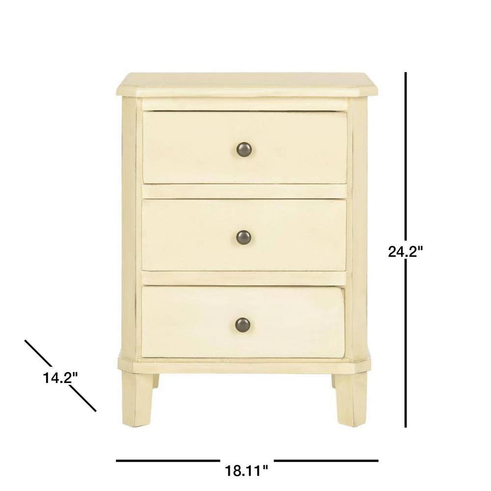 Joe Off-White Storage End Table by SAFAVIEH 5 Joe Off-White Storage End Table by SAFAVIEH - Image 3