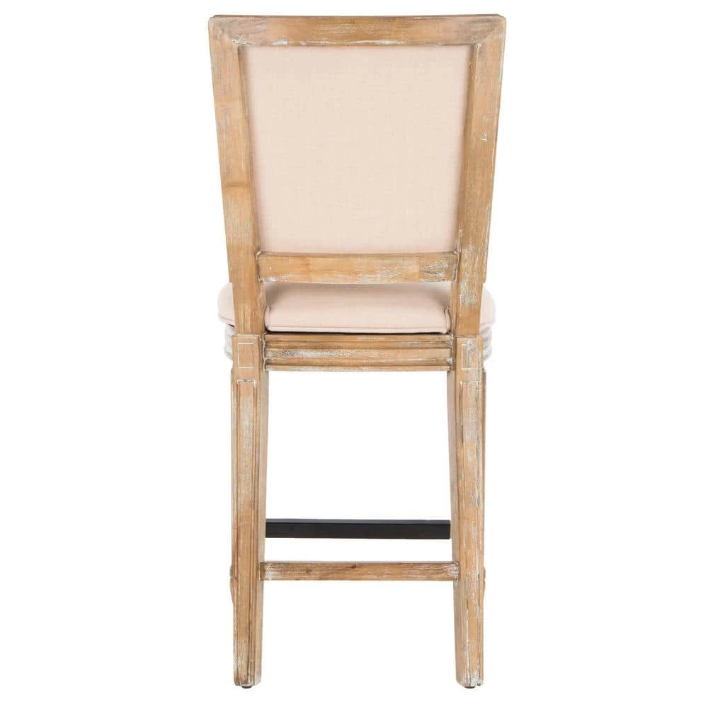 Buchanan 26 in. Beige and Rustic Oak Counter Stool (Set of 2) by SAFAVIEH 9 Buchanan 26 in. Beige and Rustic Oak Counter Stool (Set of 2) by SAFAVIEH - Image 7
