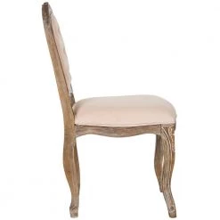 Eloise Beige/Rustic Brown 20 in. Dining Chair (Set of 2) by SAFAVIEH -Safavieh Sales Store beige rustic oak safavieh dining chairs fox6264a set2 1f 1000