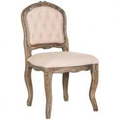 Eloise Beige/Rustic Brown 20 in. Dining Chair (Set of 2) by SAFAVIEH -Safavieh Sales Store beige rustic oak safavieh dining chairs fox6264a set2 4f 1000