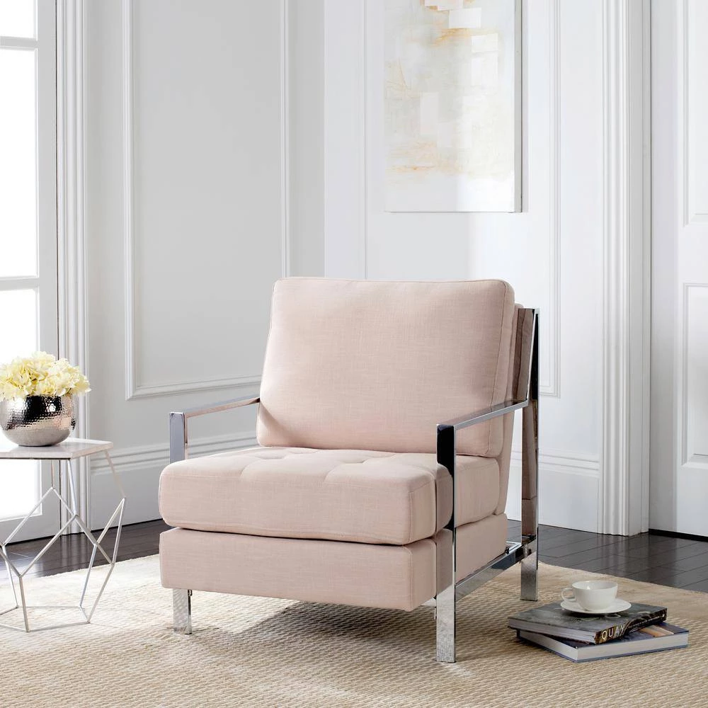 Walden Beige Accent Chair by SAFAVIEH 4 Walden Beige Accent Chair by SAFAVIEH - Image 2