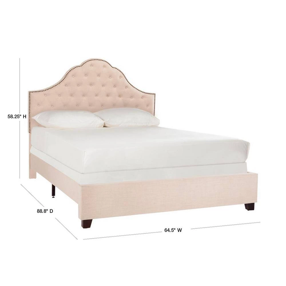 Beckham Off-White Queen Bed by SAFAVIEH 5 Beckham Off-White Queen Bed by SAFAVIEH - Image 3