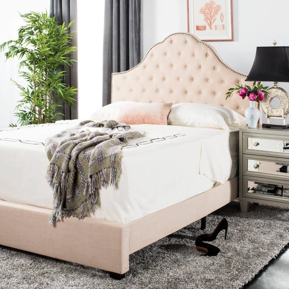 Beckham Off-White Queen Bed by SAFAVIEH 4 Beckham Off-White Queen Bed by SAFAVIEH - Image 2
