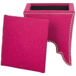 Deidra Pink Storage Ottoman by SAFAVIEH 16 Deidra Pink Storage Ottoman by SAFAVIEH -Safavieh Sales Store berry safavieh ottomans mcr4663b 1f 1000