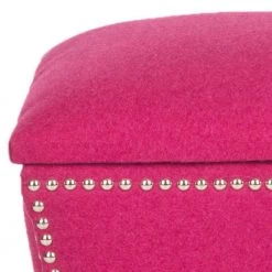 Deidra Pink Storage Ottoman by SAFAVIEH 17 Deidra Pink Storage Ottoman by SAFAVIEH -Safavieh Sales Store berry safavieh ottomans mcr4663b 44 1000