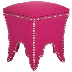 Deidra Pink Storage Ottoman by SAFAVIEH 15 Deidra Pink Storage Ottoman by SAFAVIEH -Safavieh Sales Store berry safavieh ottomans mcr4663b 4f 1000