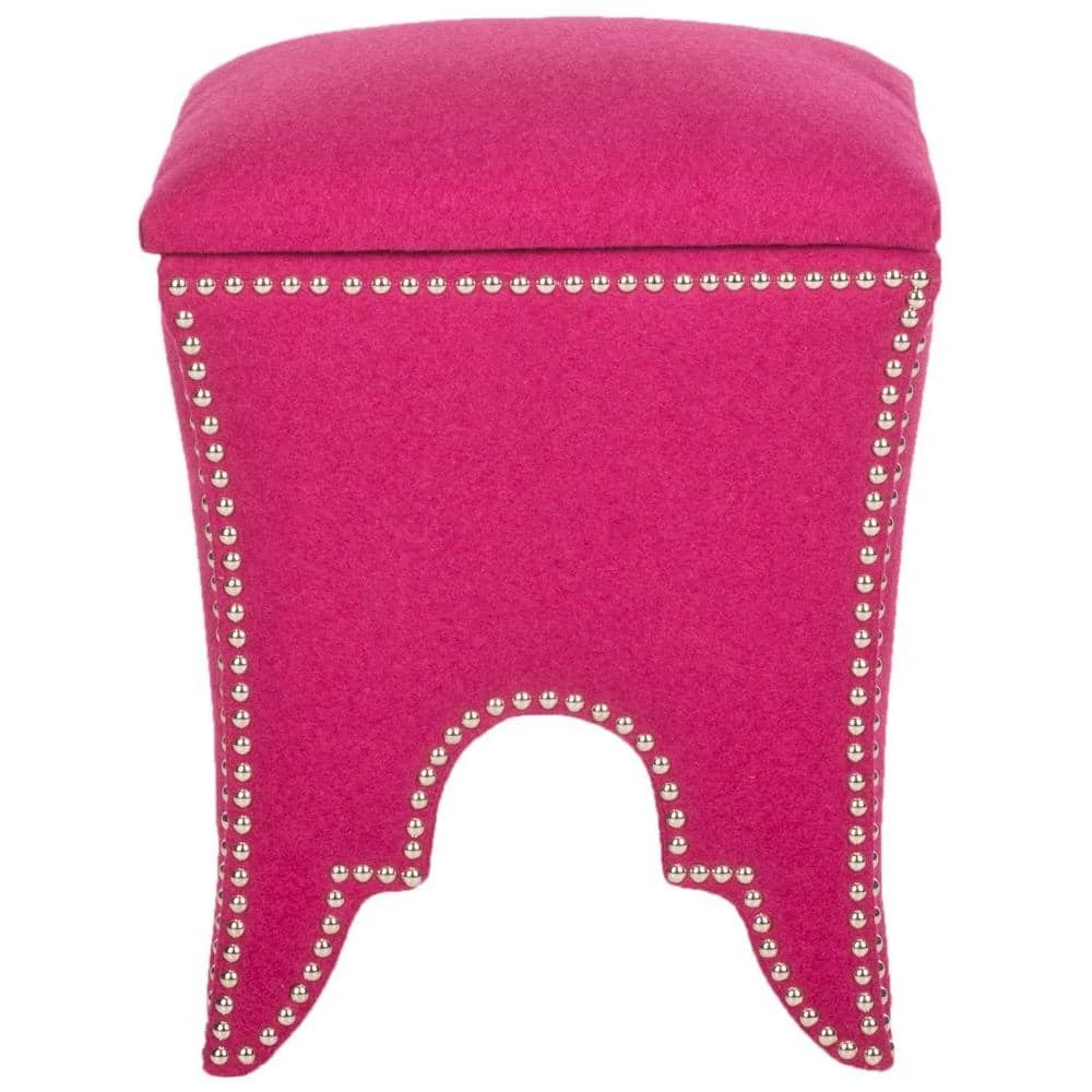 Deidra Pink Storage Ottoman by SAFAVIEH 3 Deidra Pink Storage Ottoman by SAFAVIEH