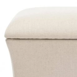 Maddox Beige Storage Ottoman by SAFAVIEH -Safavieh Sales Store black beige safavieh ottomans hud4072a 44 1000