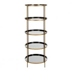 Tia 53 in. Black/Gold Metal 5-shelf Bookcase by SAFAVIEH 9 Tia 53 in. Black/Gold Metal 5-shelf Bookcase by SAFAVIEH -Safavieh Sales Store black brass safavieh bookcases bookshelves etg3202b c3 1000
