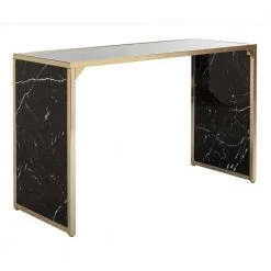 Kylie 48 in. Black/Gold Wood Console Table by SAFAVIEH -Safavieh Sales Store black brass safavieh console tables cns6201a c3 1000