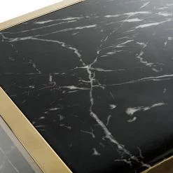 Kylie 48 in. Black/Gold Wood Console Table by SAFAVIEH -Safavieh Sales Store black brass safavieh console tables cns6201a fa 1000