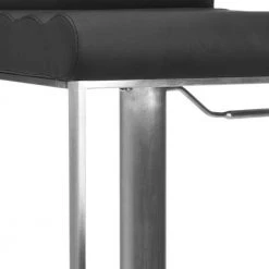 Stanley Chrome Swivel Cushioned Bar Stool by SAFAVIEH -Safavieh Sales Store black chrome safavieh bar stools fox3003a 1f 1000
