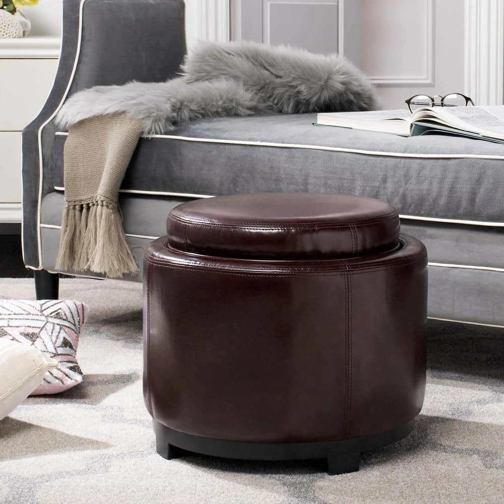 Murray Dark Red Storage Ottoman by SAFAVIEH 12 Murray Dark Red Storage Ottoman by SAFAVIEH - Image 10