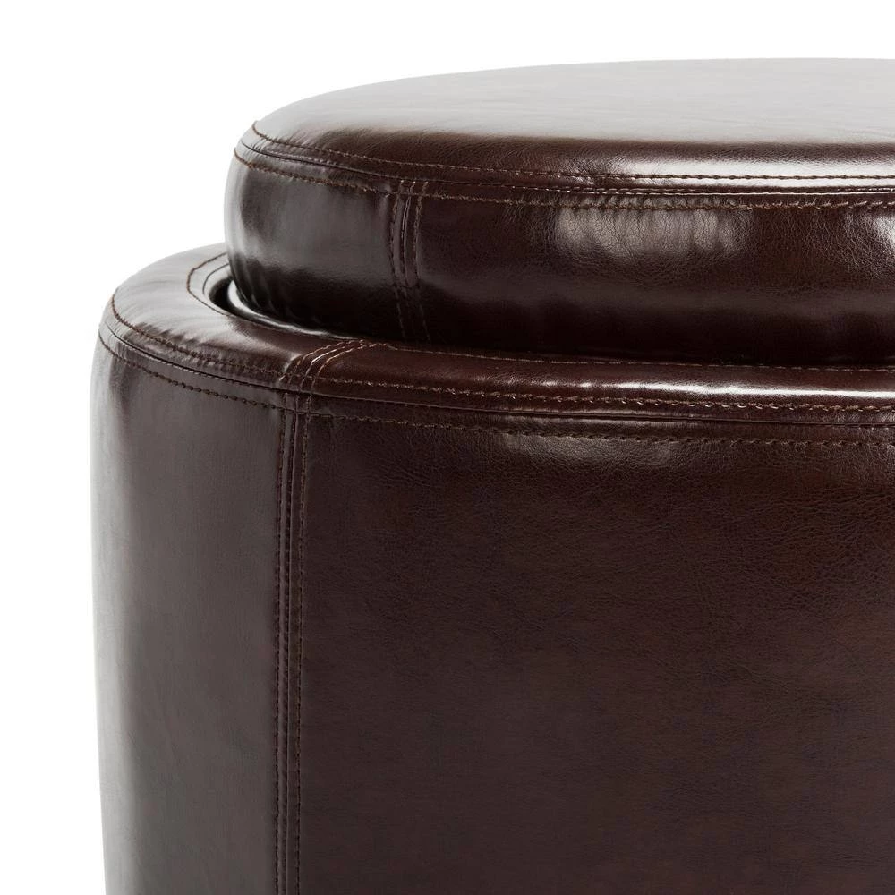 Murray Dark Red Storage Ottoman by SAFAVIEH 10 Murray Dark Red Storage Ottoman by SAFAVIEH - Image 8