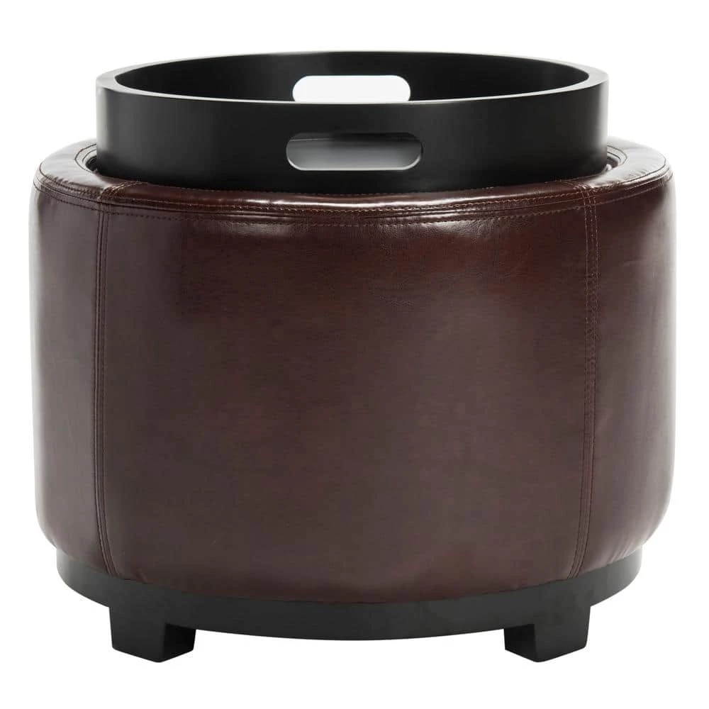 Murray Dark Red Storage Ottoman by SAFAVIEH 8 Murray Dark Red Storage Ottoman by SAFAVIEH - Image 6