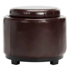 Murray Dark Red Storage Ottoman by SAFAVIEH