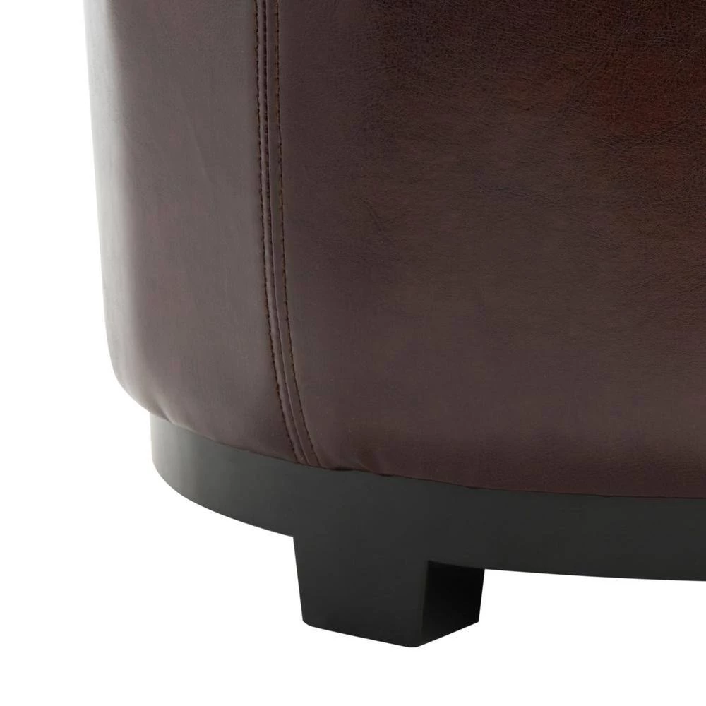 Murray Dark Red Storage Ottoman by SAFAVIEH 7 Murray Dark Red Storage Ottoman by SAFAVIEH - Image 5