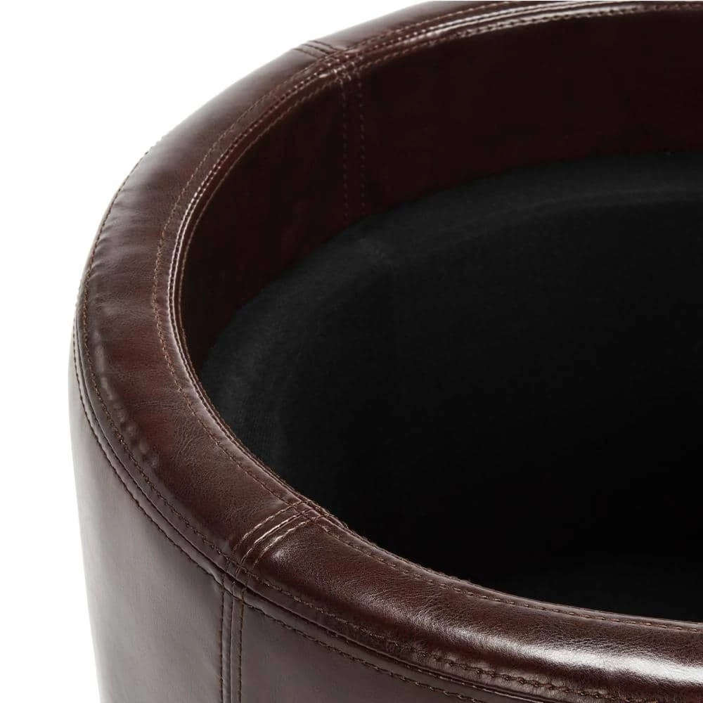 Murray Dark Red Storage Ottoman by SAFAVIEH 11 Murray Dark Red Storage Ottoman by SAFAVIEH - Image 9