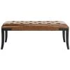 Tyler Brown Upholstrered Entryway Bench by SAFAVIEH -Safavieh Sales Store black saddle safavieh bedroom benches hud4069c 64 1000