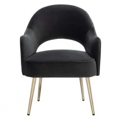 Dublyn Black Upholstered Side Chairs by SAFAVIEH