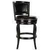 Pasquale 29 in. Black Swivel Cushioned Bar Stool by SAFAVIEH -Safavieh Sales Store black safavieh bar stools fox7011c 64 1000