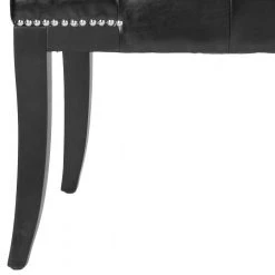 Gibbons Black Upholstered Entryway Bench by SAFAVIEH -Safavieh Sales Store black safavieh bedroom benches mcr4614c 44 1000