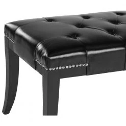 Gibbons Black Upholstered Entryway Bench by SAFAVIEH -Safavieh Sales Store black safavieh bedroom benches mcr4614c c3 1000