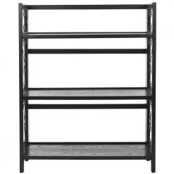Natalie 42.5 in. Black Wood 3-shelf Bookcase by SAFAVIEH
