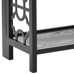 Natalie 42.5 in. Black Wood 3-shelf Bookcase by SAFAVIEH -Safavieh Sales Store black safavieh bookcases bookshelves amh6565a fa 1000