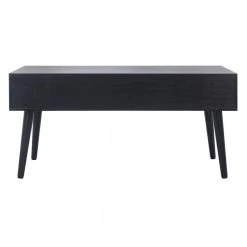 Mozart 37.75 in. Black Wood Coffee Table with 2-Drawer by SAFAVIEH -Safavieh Sales Store black safavieh coffee tables cof5702b 1f 1000