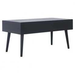 Mozart 37.75 in. Black Wood Coffee Table with 2-Drawer by SAFAVIEH -Safavieh Sales Store black safavieh coffee tables cof5702b 44 1000