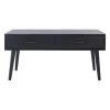 Mozart 37.75 in. Black Wood Coffee Table with 2-Drawer by SAFAVIEH -Safavieh Sales Store black safavieh coffee tables cof5702b 64 1000