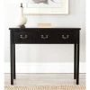 Cindy 40 in. 3-Drawer Black Wood Console Table by SAFAVIEH 2 Cindy 40 in. 3-Drawer Black Wood Console Table by SAFAVIEH -Safavieh Sales Store black safavieh console tables amh6568b 64 1000