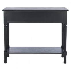 Peyton 35.5 in. 2-Drawer Black Console Table by SAFAVIEH -Safavieh Sales Store black safavieh console tables cns5704b 1f 1000