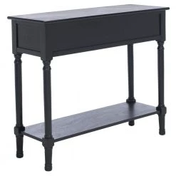 Peyton 35.5 in. 2-Drawer Black Console Table by SAFAVIEH -Safavieh Sales Store black safavieh console tables cns5704b 44 1000